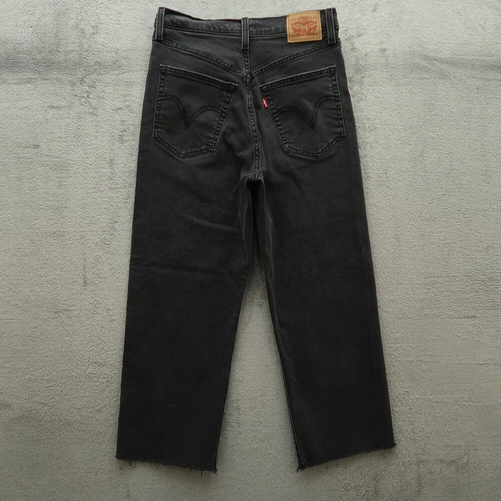 Levi's Jeans Women's Size 29 Gray High-Rise Ribcage Straight Ankle 24" Inseam - Picture 15 of 16